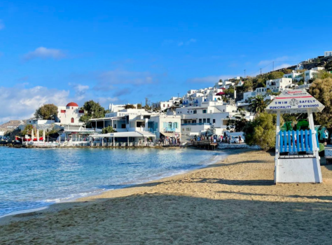 Plaža u gradu Mikonos 