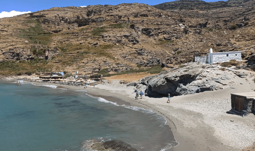 Plaža Halkolimionas na ostrvu Andros