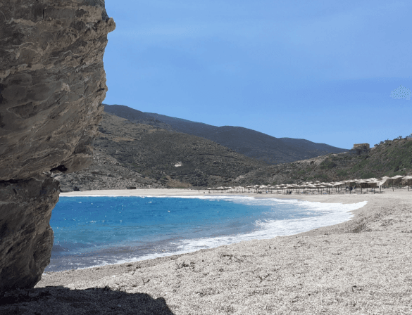Plaža Zorkos na ostrvu Andros