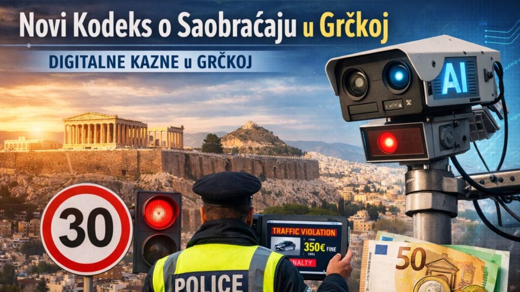 Novi Kodeks o saobraćaju u Grčkoj  i digitalne kazne u Grčkoj