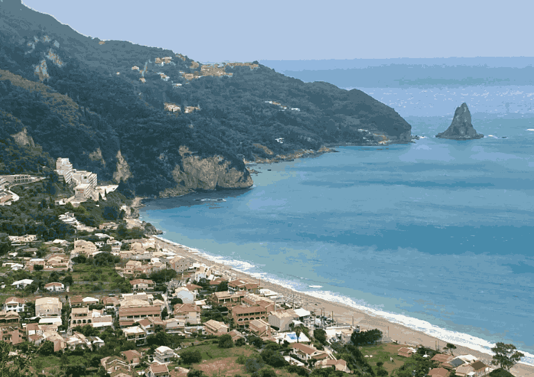 Plaža Krfa Agios Gordios — za porodice i prelepe zalaze sunca