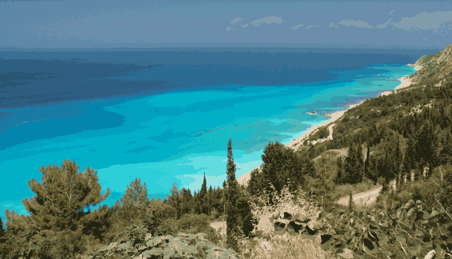Plaža Lefkade Kalamici (Kavalikefta) — džinovske stene i tirkizna voda