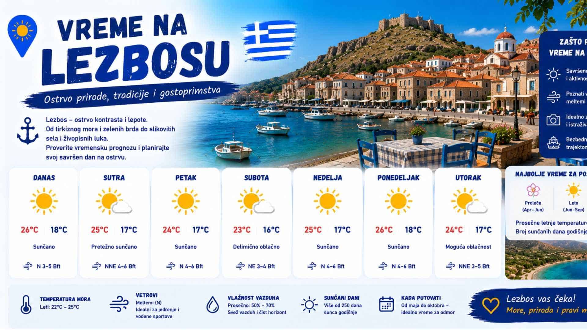 You are currently viewing Vreme na Lezbosu — klima i temperatura po mesecima