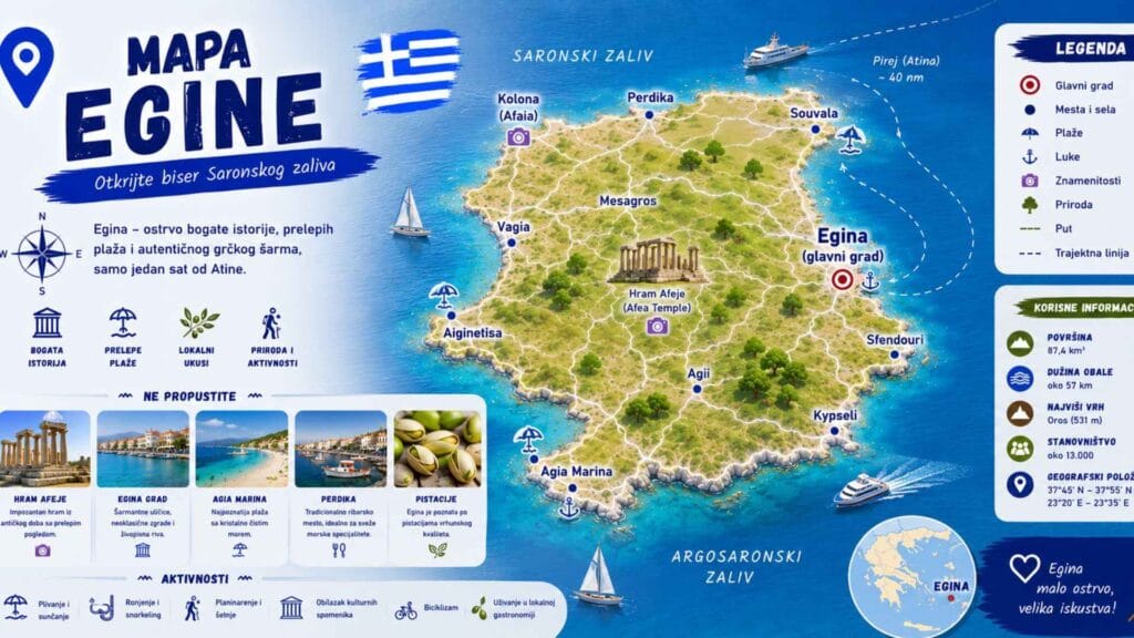 Mapa Egine