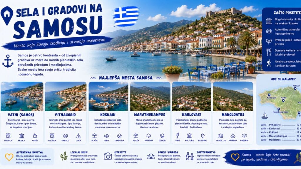 Sela i gradovi Samosa – Vati, Pitagorion, Kokari i druga mesta