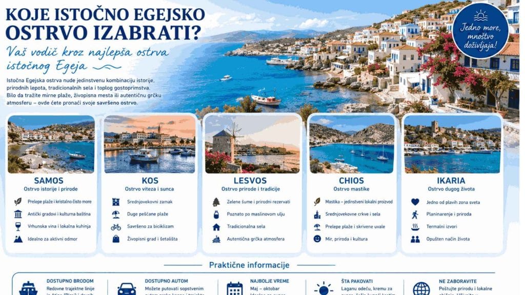 Koje istočno egejsko ostrvo izabrati – Tasos, Samos, Lezbos, Hios, Ikarija, Lemnos ili Furni