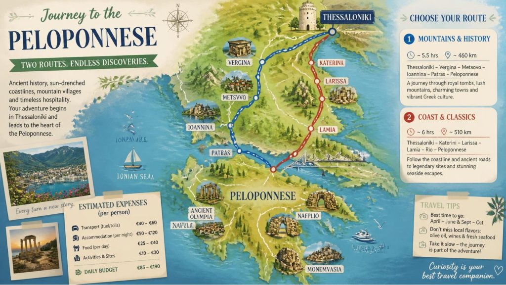 Peloponez za sedam ili deset dana – gotovi itinerari sa malo selidbi