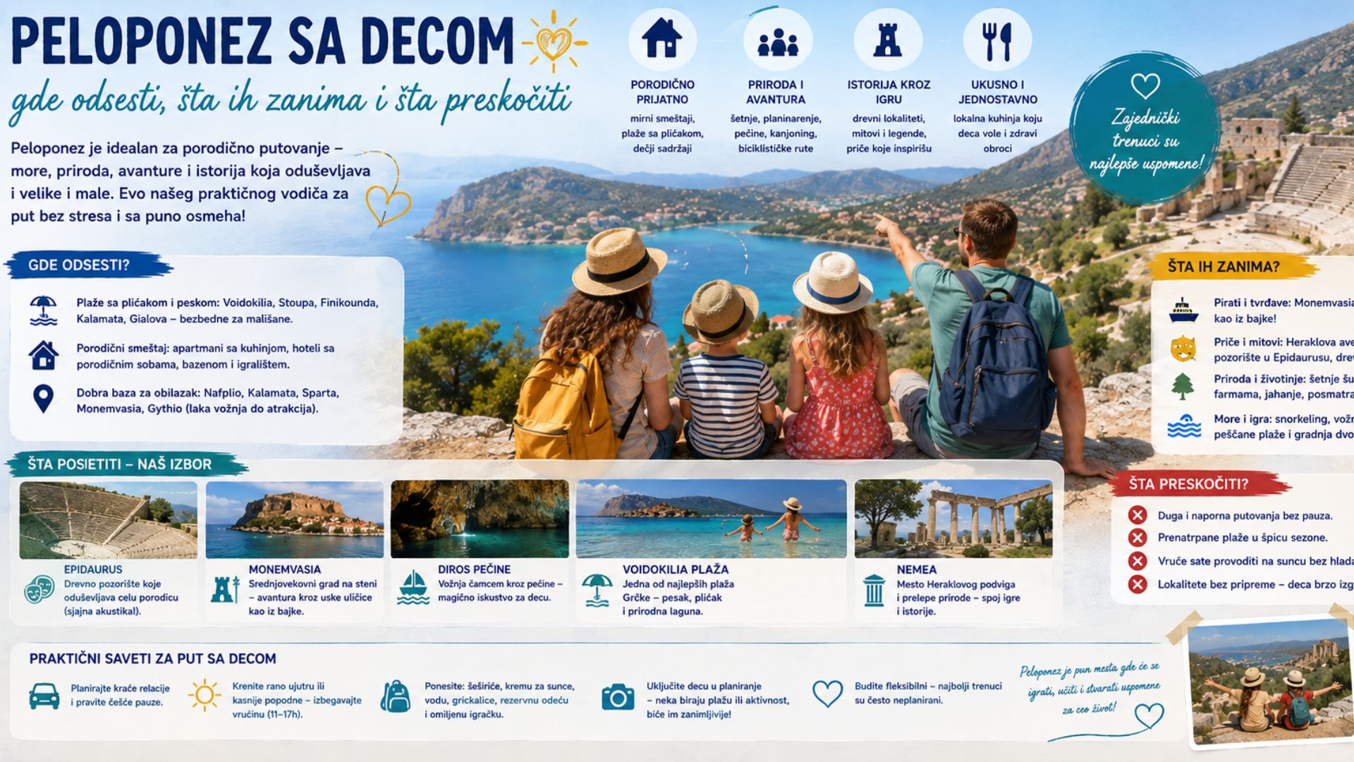 You are currently viewing Peloponez sa decom – gde odsesti, šta ih zanima i šta preskočiti