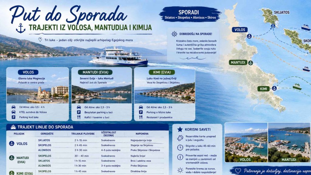 Put do Sporada – trajekti iz Volosa, Mantudija i Kimija
