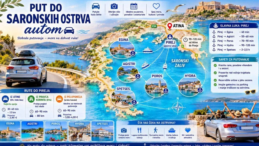 Put do Saronskih ostrva autom – dokle se vozi i gde ostaviti auto