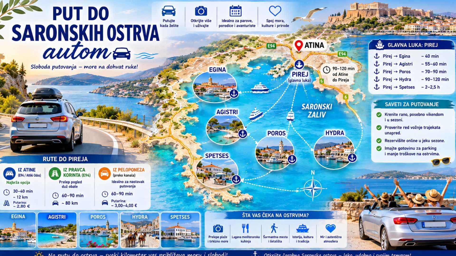 You are currently viewing Put do Saronskih ostrva autom – dokle se vozi i gde ostaviti auto