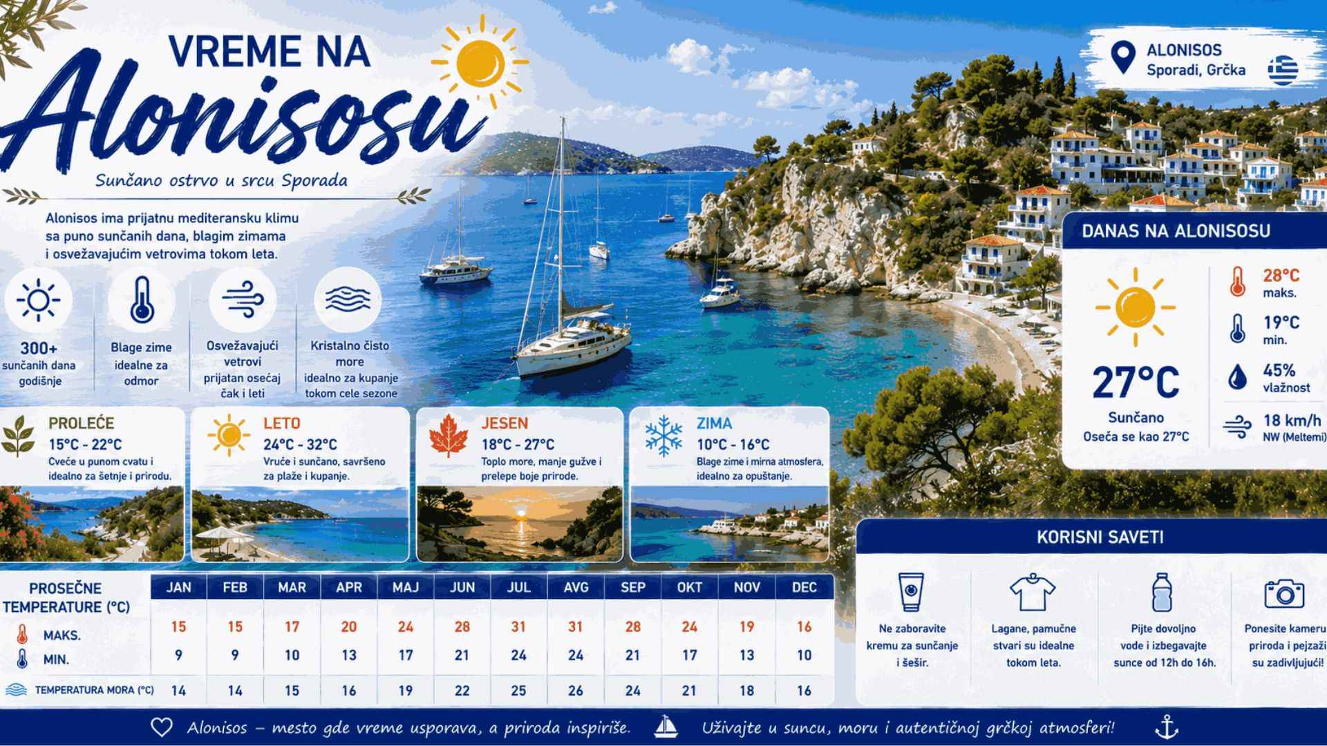 You are currently viewing Vreme na Alonisosu — klima i temperatura po mesecima