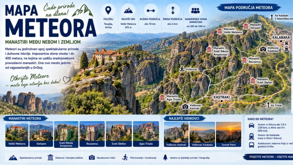 Mapa Meteora