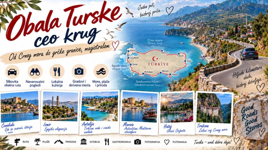 Obala Turske ceo krug  – od Crnog mora do grčke granice, magistralom