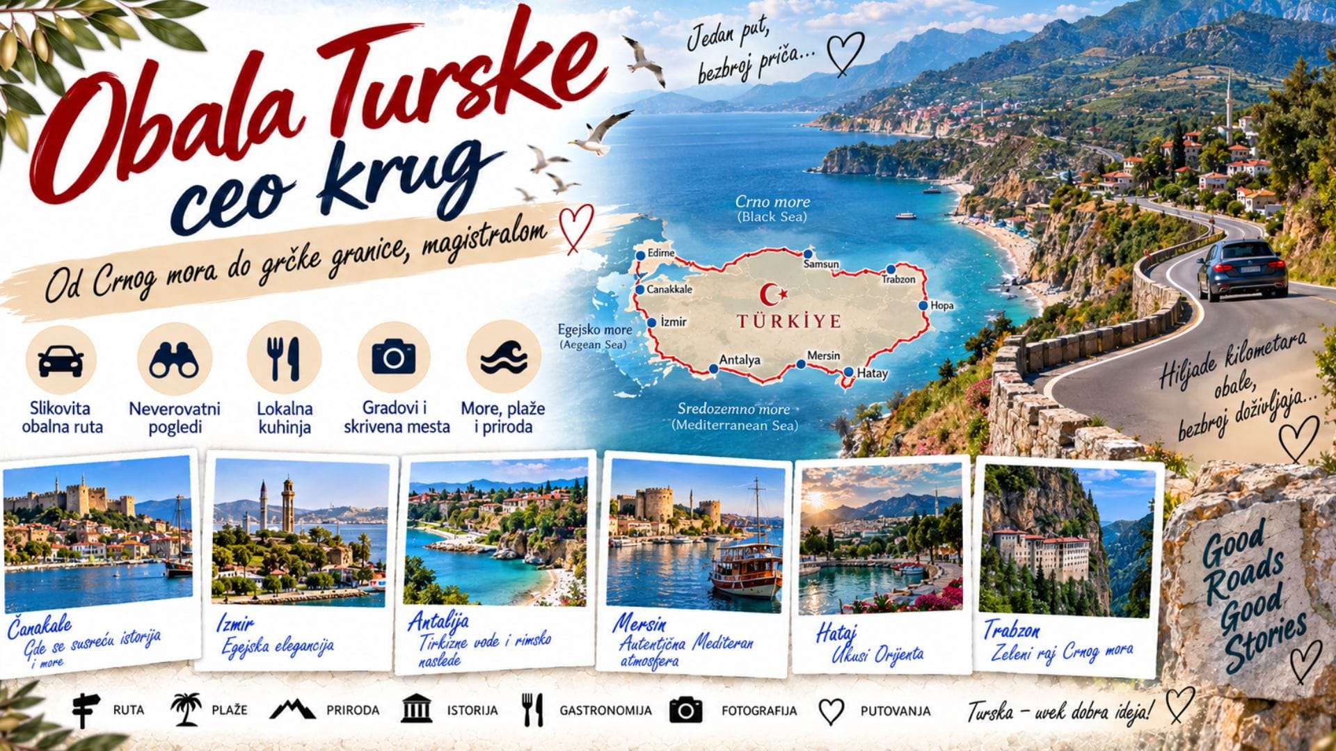 You are currently viewing Obala Turske ceo krug  – od Crnog mora do grčke granice, magistralom