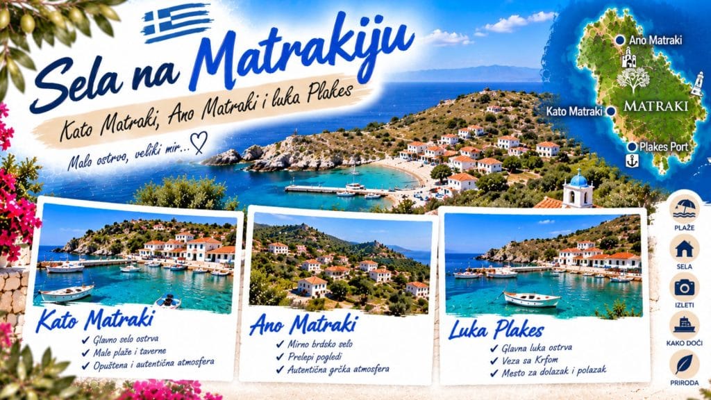 Sela na Matrakiju – Kato Matraki, Ano Matraki i luka Plakes