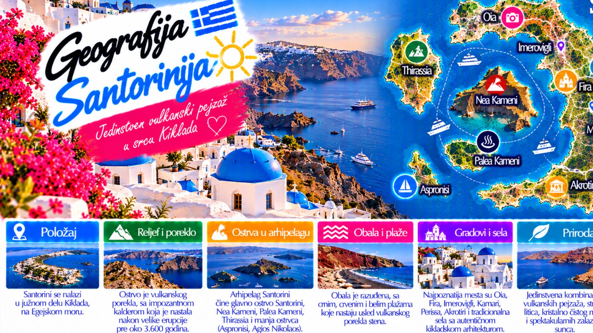 Тренутно гледате Geografija Santorinija