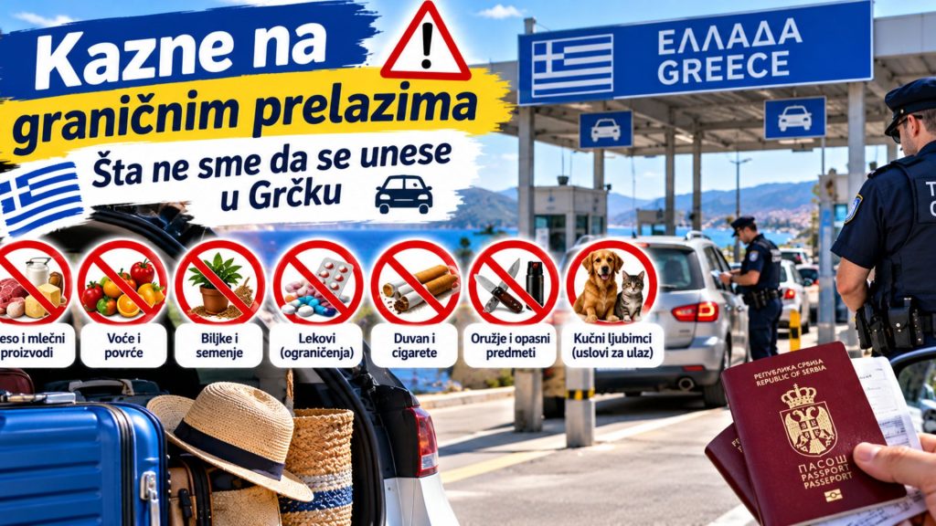 Kazne na graničnim prelazima – šta ne sme da se unese u Grčku