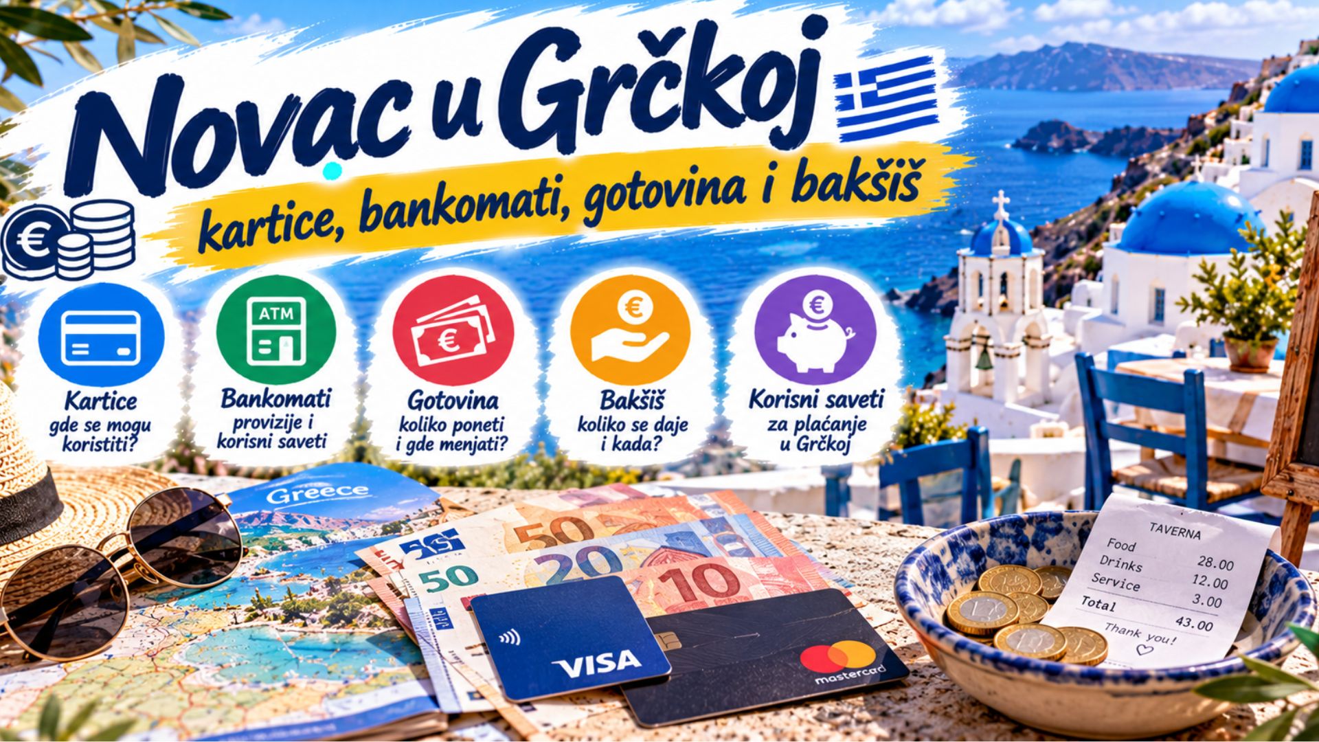 Тренутно гледате Novac u Grčkoj – kartice, bankomati, gotovina i bakšiš