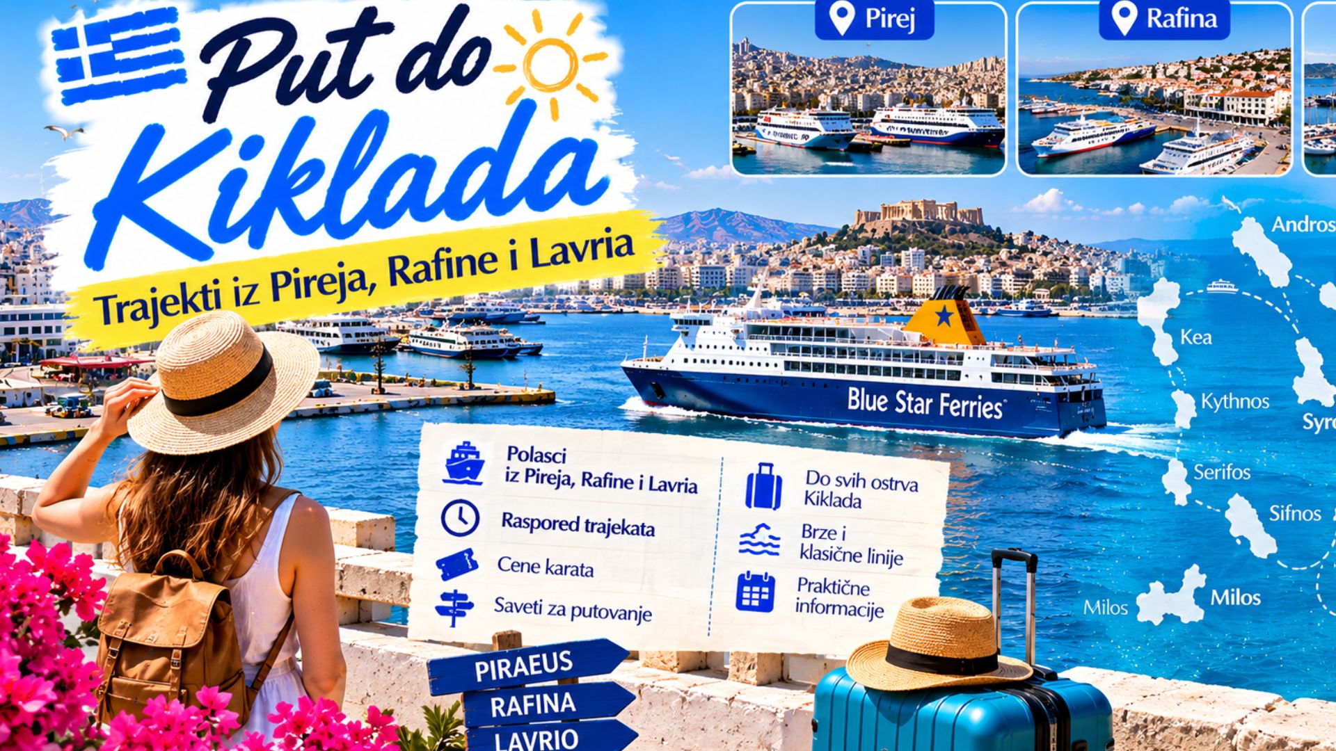 Тренутно гледате Put do Kiklada – trajekti iz Pireja, Rafine i Lavria