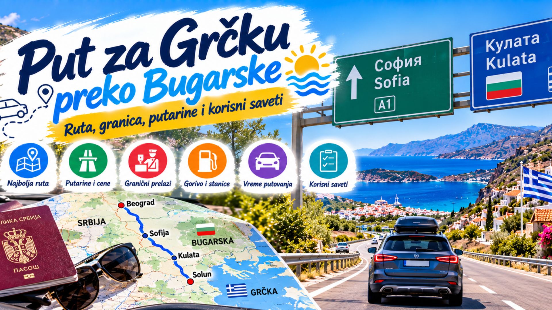 Тренутно гледате Put za Grčku preko Bugarske – ruta, vinjeta i granica 2026