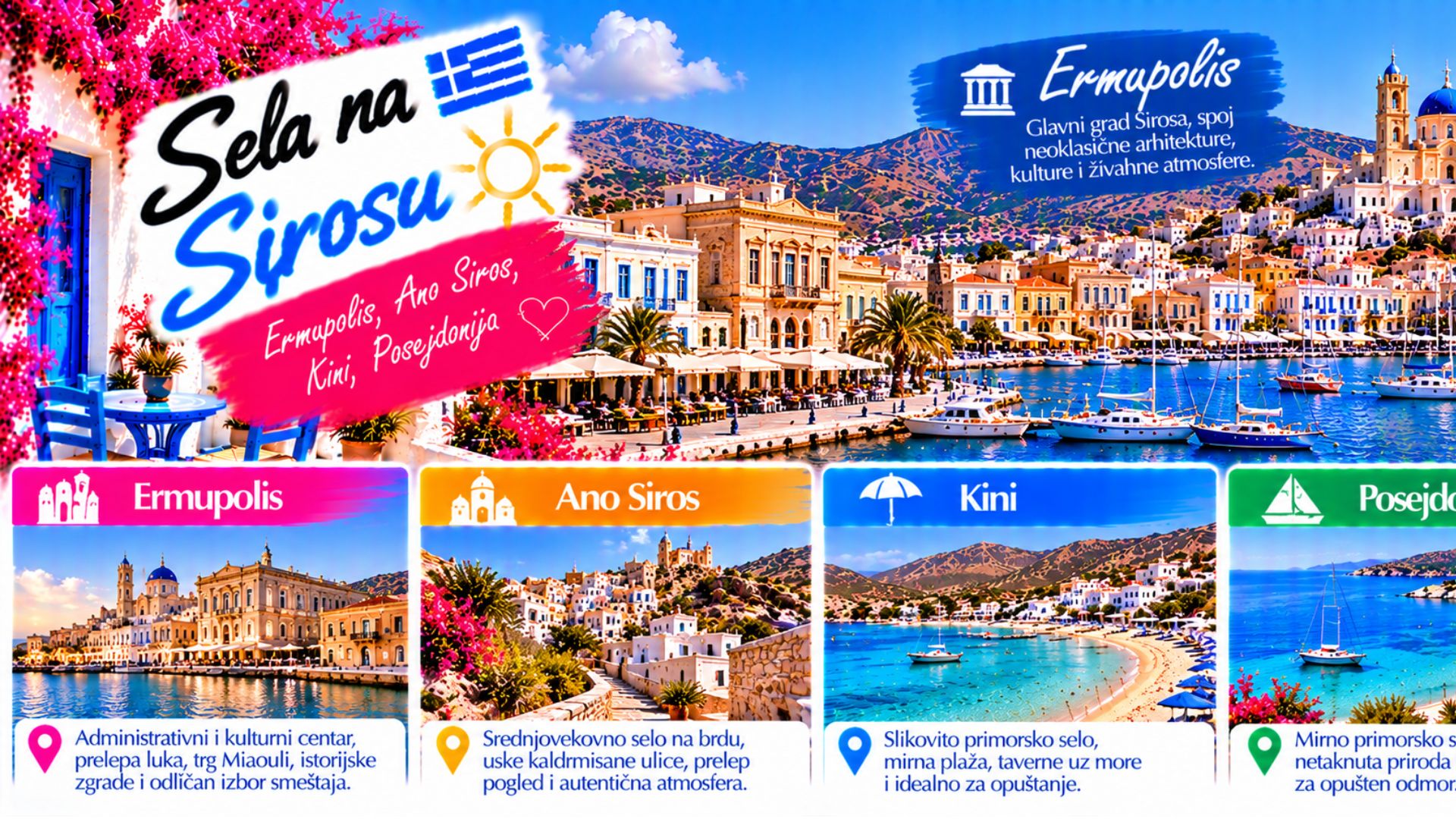 Тренутно гледате Sela na Sirosu – Ermupolis, Ano Siros, Kini, Posejdonija