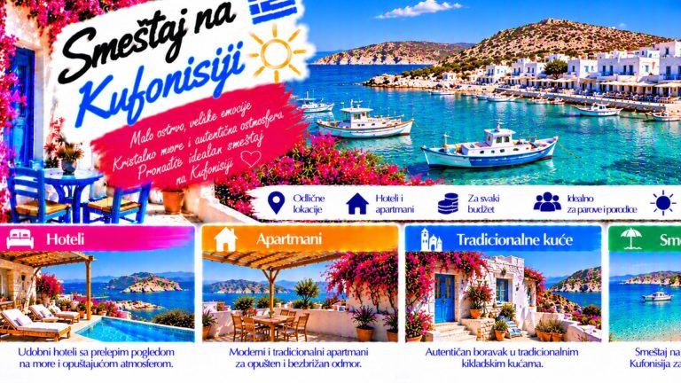 Прочитајте више о чланку Kufonisi – hoteli i sobe uz tirkizne plaže