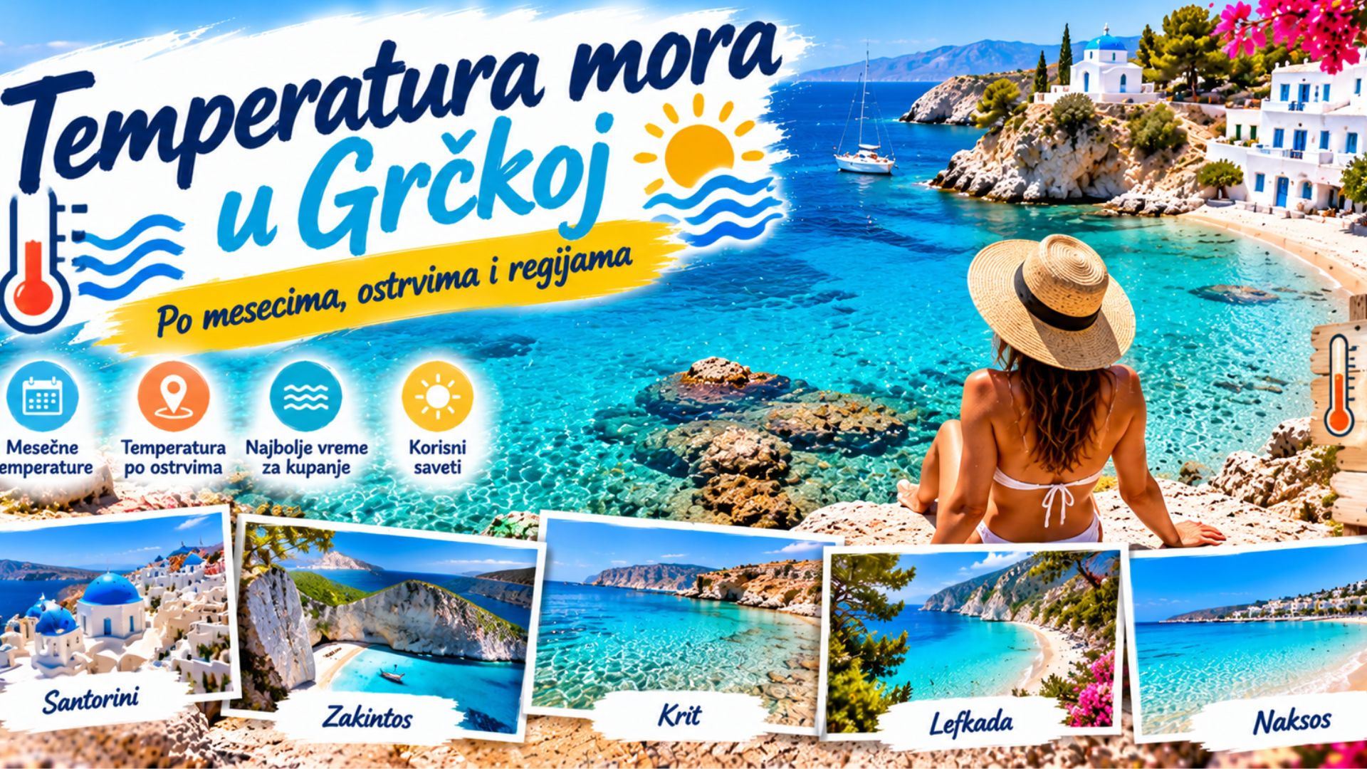 Тренутно гледате Temperatura mora u Grčkoj – po mesecima i letovalištima