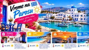 Прочитајте више о чланку Vreme na Parosu — klima i temperatura mora po mesecima