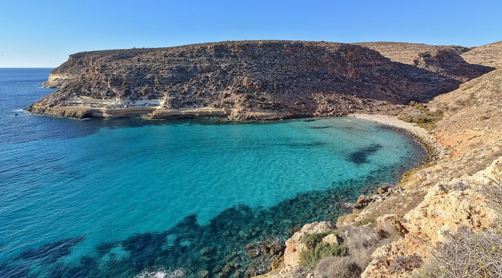 Uvala Cala Pulcino na Lampedusi