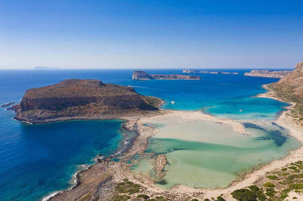 Laguna Balos na Kritu iz vazduha