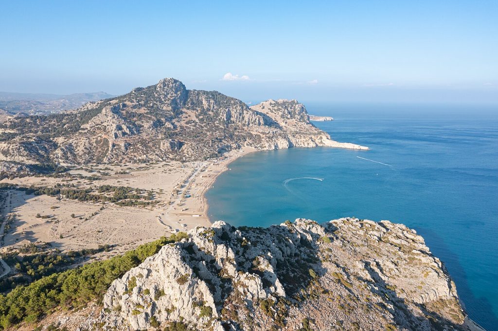 Plaža Cambika na Rodosu iz vazduha